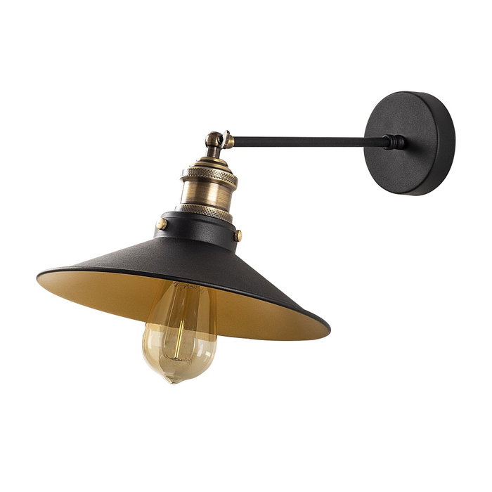 Opviq Lámpara de pared Negro y Oro Opviq Lámpara de pared Negro y Oro